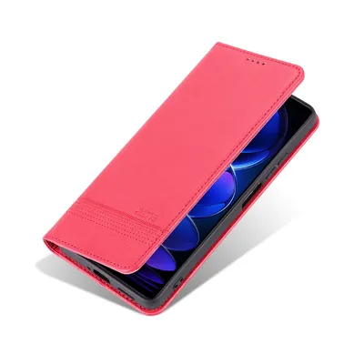 A pink flip case for a smartphone is shown on a white background.