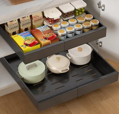 Image de Tiroir de cuisine extensible pour le rangement et l'organisation
