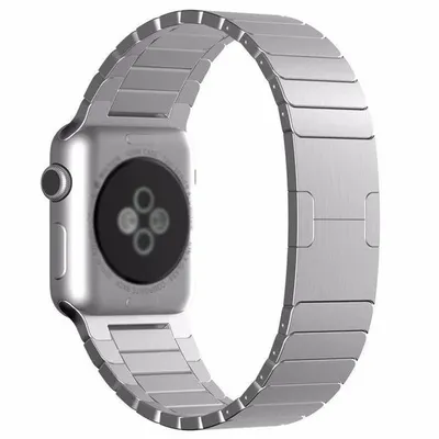 Produktbild von Strap-it Apple Watch 8 Luxus-Metallarmband (Silber)