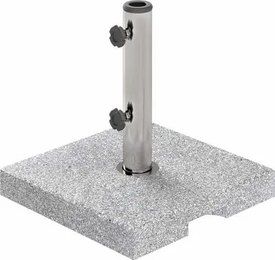 Produktbild von Schirmständer aus Granit, 21 kg, quadratischer Ständer für 32/38/48 mm Schirme