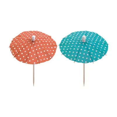 Produktbild von Deko-Picker 10 cm farbig sortiert "Eisschirmchen Dots"