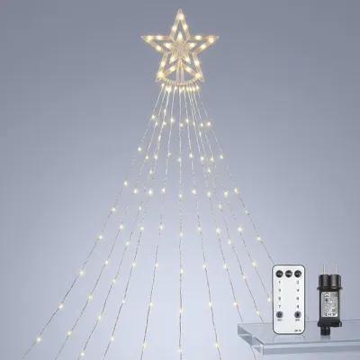 Immagine prodotto di Tenda luminosa a LED, ghirlanda natalizia, luci natalizie, luci per l'albero di Natale, 3,5 m, 360 LED