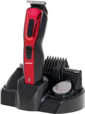 Image de Mesko MS2931 Tondeuse à cheveux professionnelle, Tondeuse à barbe Rasoir électrique pour hommes Noir/Rouge