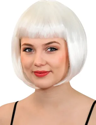 Produktbild von Bobfrisur weiß - Kostüm Perücke für Fasching