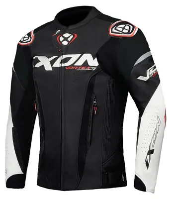 Produktbild von Ixon Lederjacke Vortex 3 Herren, schwarz/weiß - Größe XL