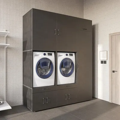 Immagine prodotto di Roomart SERIE 3 Mobile da appoggio per lavatrice, larghezza 194 cm, nero-rovere