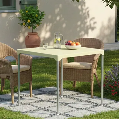 Immagine prodotto di Brownstown - Tavolo da Esterno, 75x75x72h cm Beige, 4 Posti  Italy