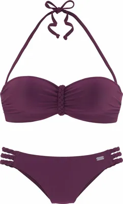 Produktbild von Buffalo Bügel-Bandeau-Bikini bordeaux Größe 42 Cup B