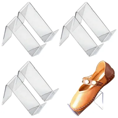 6er-Set transparente Acryl-Schuhdisplays, 10x5x7 cm