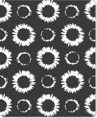 Produktbild von MuchoWow® Mauspad Mousepad Blumen - Muster - Schwarz 19x23 cm - Mousepads - Maus Mat - Pad - Mausunterlage - Mauspads - Spielen