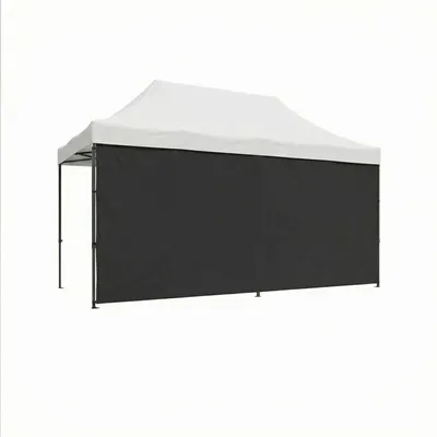 Image de Toile latérale 450x200H cm pour gazebo de jardin noir