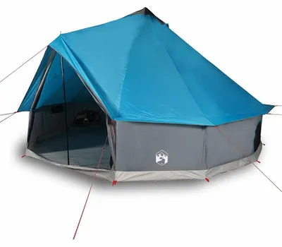 Produktbild von vidaXL Tipi-Familienzelt 10 Personen Blau Wasserdicht