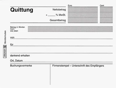 Produktbild von Quittungsblock A6 quer 2x40 Blatt selbstdurchschreibend Packung mit 10 Stück