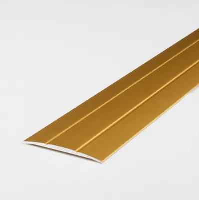 Produktbild von PROVISTON Übergangsprofil | 1.8 x 38 x 1000 mm | Übergangsschiene Übergangsleiste Bodenprofil Abdeckleiste Aluminium eloxiert Goldfarbig Selbstklebend