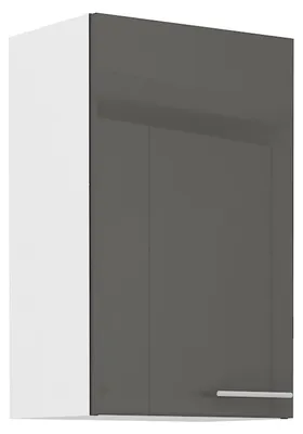 Produktbild von Küche Hängeschrank 45 Lara Grau Hochglanz + Weiss matt Küchenzeile Küchenblock