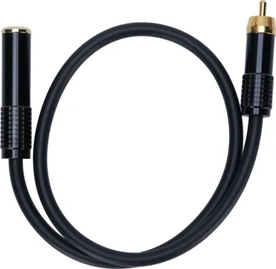 Immagine prodotto di Cavo adattatore da spina a spina da 1/4 di pollice 6,35 mm placcato in oro per ricevitori AV, altoparlanti, mixer, lettori CD, 0,5 m