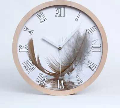 Produktbild von Holzuhr 20fi cm wanduhr - weiße Spitzen - Feder Wasser