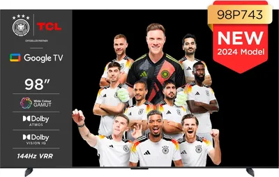 Produktbild von TCL 98P743X1 LED-Fernseher 248 cm/98 Zoll, 4K Ultra HD, Google TV, Smart-TV, HDR, 144Hz, Dolby Vision, Apple TV, Game Master