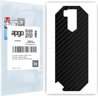 Produktbild von apgo Rückseite Schutzfolie für Ulefone Armor X5 Pro -  Hinten Schutzfolie Carbon, Rückseite Folie schützt vor Kratzern und Fingerabdrücken