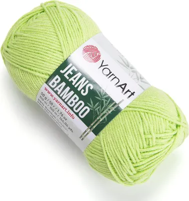 Produktbild von Yarn Art Jeans Bamboo 136 Grass Green Strickgarn