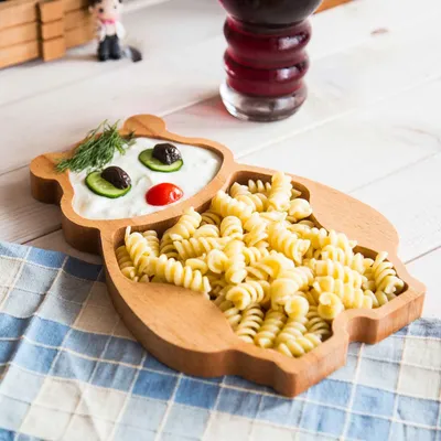Immagine prodotto di Hermia Concept, UP00375, ciotola per antipasti, 100% LEGNO, naturale, 18 x 25,5 x 2 cm