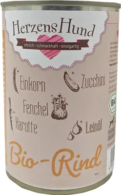 Produktbild von HerzensHund -Rind mit -Gemüse, Adult, jede Rasse, Rind, Gemüse, 400 g