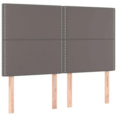 Image de vidaXL Têtes de lit 4 pcs. Gris 72x5x78/88 cm Similicuir