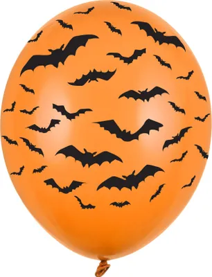 Ballonset mit Fledermaus Motiv für Halloween oder Vampirparty