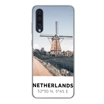 Produktbild von MuchoWow® Handyhülle Schutzhülle Hülle für Samsung Galaxy A50 Niederlande - Mühle - Wiese Silikon Softcase Handy Hülle - Mobiltelefonhülle