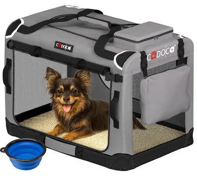 Productafbeelding van Reismand kat - Transportbox opvouwbaar - 50 x 34 x 36 cm - Grijs
