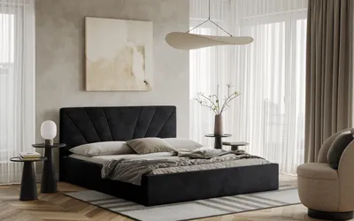 Obrázek produktu pro Postel LATINA 180x200 černá s úložným prostorem