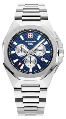 Produktbild von Swiss Alpine Military Herren Armbanduhr Chronograph 42 mm Avenger silber 7005.9135