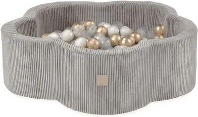 Image de MISIOO Piscine à balles pour enfants 95x30 cm - 300 balles (6cm) - Jouets pour bébés à partir de 1 an - Parfait pour les jeunes enfants et le plaisir de jouer