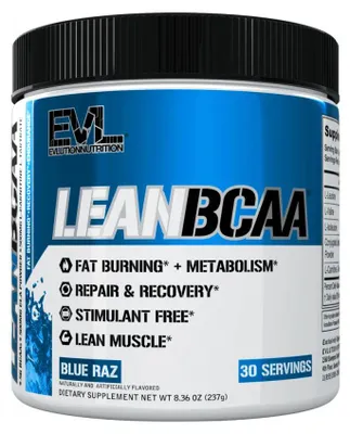 Produktbild von EVL Nutrition LeanBCAA (30 serv) Blue Raz - Aminosäuren - BCAA