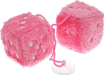 Imagen del producto de Cubos de felpa decorativos, 60x60 mm, color rosa