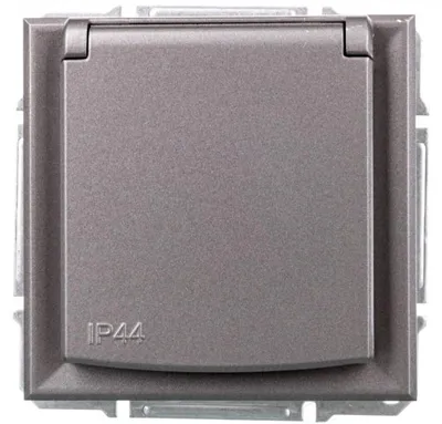 Produktbild von ASFORA 2P+PE IP44 Steckdose für Rahmensystem Stahl EPH2800662