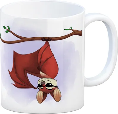 Produktbild von Ich liebe es abzuhängen Kaffeebecher mit lustiger Fledermaus