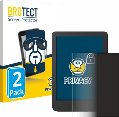 Produktbild von 2x BROTECT Sichtschutzfolie für Tolino Shine 4 / 5 / 5 Color 2024 Anti-Spy Privacy Sichtschutz Blickschutz Folie Blaulicht-Schutz