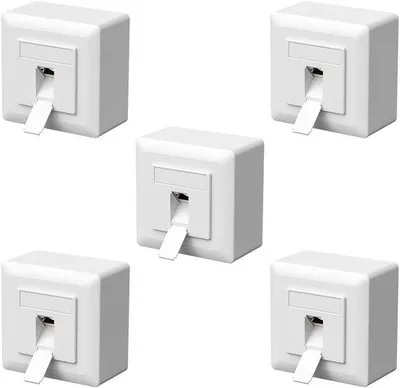 Zdjęcie produktu dla Gniazdo sieciowe CAT6a z 1 portem RJ45 - białe