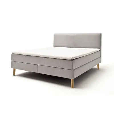 Produktbild von Boxspringbett in 180x200 cm GELA-114 in Hellgrau, Härtegrad H2