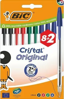 Produktbild von Bic - Balpen bic cristal m 10st assorti