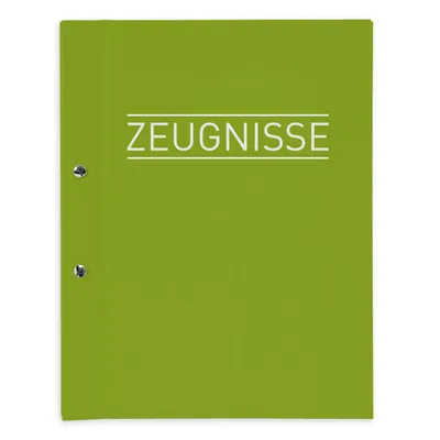 Produktbild von itenga Zeugnismappe A4 mit Schraubverschluss grün
