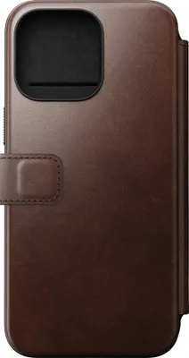 Produktbild von Nomad Modern Leather Folio, Folio, Apple, iPhone 15 Pro Max, 17 cm (6.7"), Braun