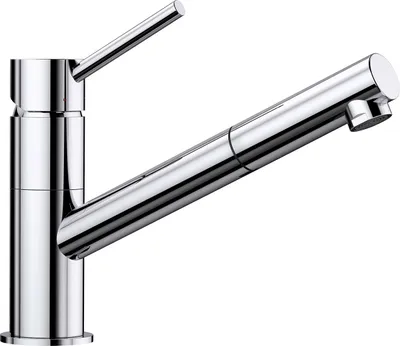 Produktbild von BLANCO KANO-S Küchenarmatur Wasserhahn Niederdruck chrom Schlauchbrause  - inkl.