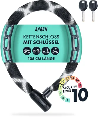 Produktbild von AARON Cobra Fahrradschloss mit Schlüssel 105 cm