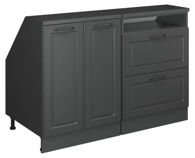 Produktbild von Küchenschrank für Dachschrägen Vicco R-Line Anthrazit Landhaus 120 cm 2er Set Schrankkorpuss 60 cm Tiefe, Model 59976
