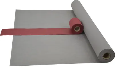 Produktbild von Sensalux Kombi-Set 1 Tischdeckenrolle 1m x 25m grau + Tischläufer 15cm bordeaux