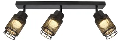 Immagine prodotto di Lampada da soffitto a LED di design, nera, a 3 luci, 18 W, 3000 K, stile industriale moderno