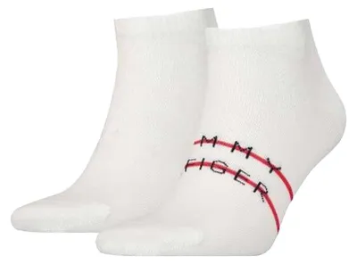 Image de Tommy Hilfiger - Chaussettes courtes pour homme (lot de 2) NA716 (43 EU - 47 EU) (blanc)