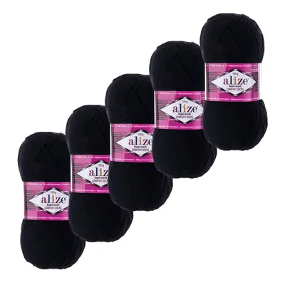 Produktbild von 5x100g Sockenwolle Superwash Comfort 4-fädig Strumpfstrickgarn Farbauswahl